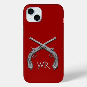 Coque Case-Mate iPhone Pistolets Croisés Monogramme Rouge