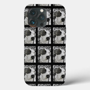 Case-Mate iPhone Case Pitbull téléphone boîte chien noir et blanc pit bu
