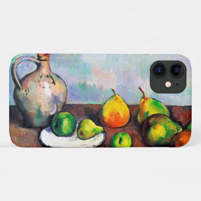 Coques Case-Mate iPhone Pitcher et Fruit, Paul Cezanne (Dos (Horizontal))