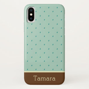 Coque iPhone X Pitter-Patter Raindrops Monogram
