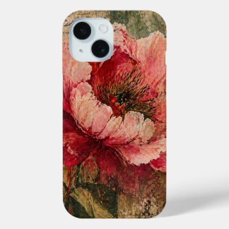 Coque Case-Mate iPhone Pivoine Floral Botanique Écriture Vintage Écriture
