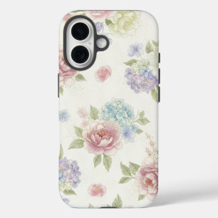 Coque Pour iPhone 16 Pivoine pastel esthétique