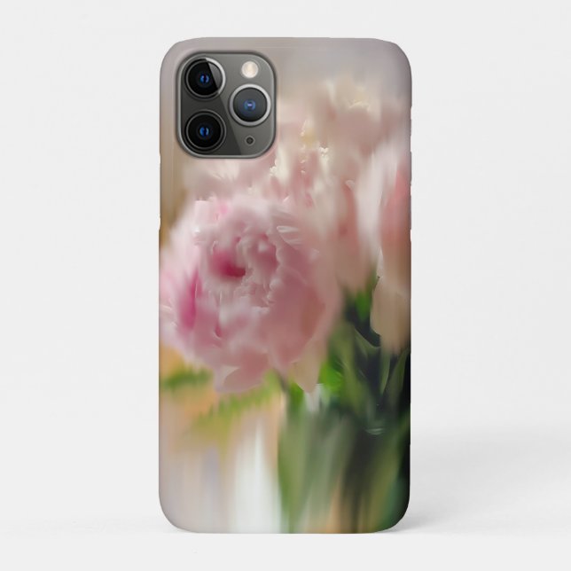 Coques Case-Mate iPhone Pivoines roses rêveuses dans un vase blanc (Dos)