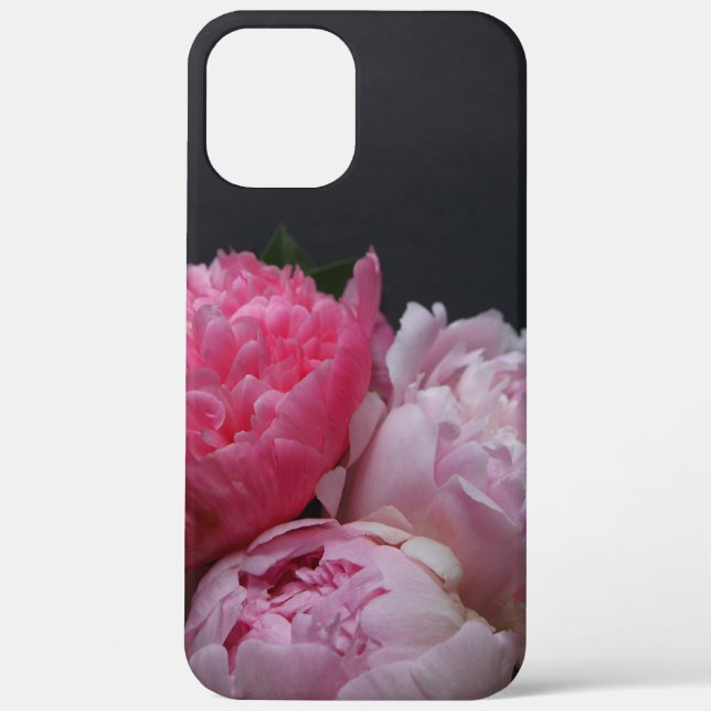 Coques Case-Mate iPhone Pivoines roses sur fond sombre (Verso)