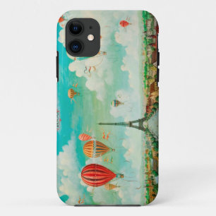 Coque iPhone 11 PixDezines ballons vintages/eiffel/paris