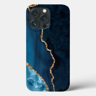 Case-Mate iPhone Case PixDezines WATERCOLOR AGATE BLUE TURQUOISE