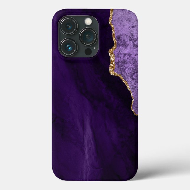 Coques Case-Mate iPhone PixDezines WATERCOLOR AGATE PURPLE (Verso)