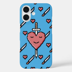 Coque Pour iPhone 16 Pixel Heartbreaker - Souriant à travers elle