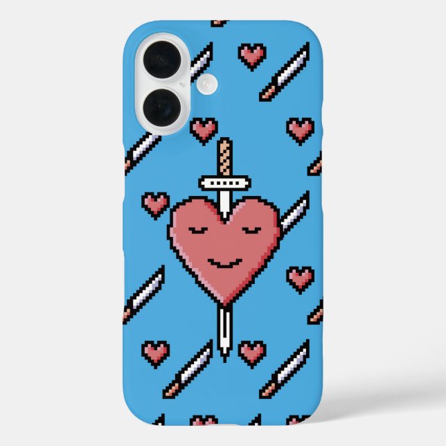Coques Case-Mate iPhone Pixel Heartbreaker - Souriant à travers elle (Verso)