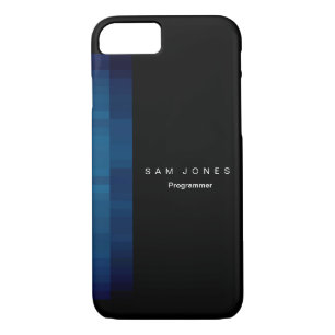 Case-Mate iPhone Case Pixel noir moderne N bleu