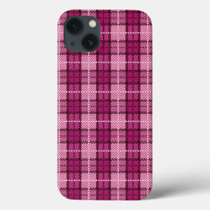 Etui iPhone Case-Mate Pixel Plaid_Magenta-Black