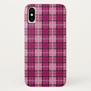 Etui iPhone Case-Mate Pixel Plaid_Magenta-Black