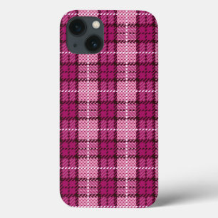 Coque Case-Mate iPhone Pixel Plaid_Magenta-Black