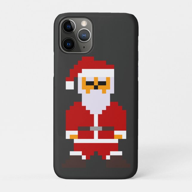 Coques Case-Mate iPhone Pixel Pose Père Noël (Dos)