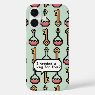 Coque Pour iPhone 16 Pixel Quest - Clé et Potion