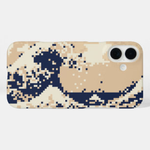 Coque Pour iPhone 16 Plus Pixel Tsunami 8 bits Pixel Art