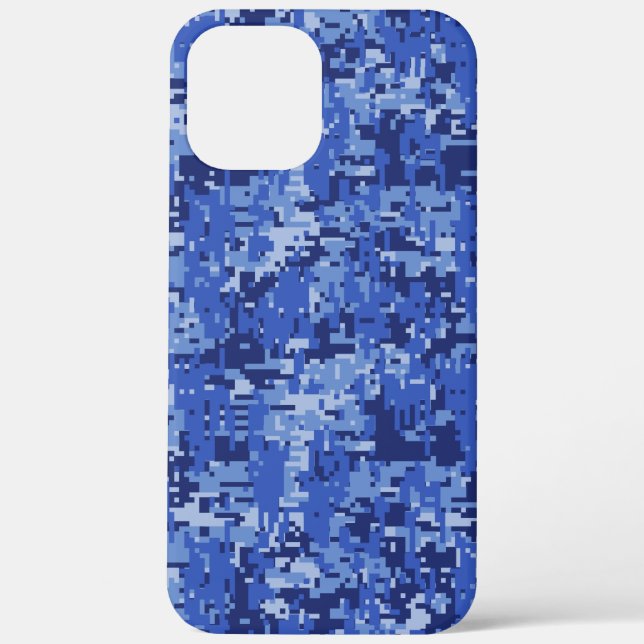 Coques Case-Mate iPhone Pixels numériques bleus Camouflage Décor Texture (Verso)