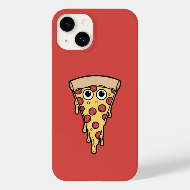 Coques Case-Mate iPhone Pizza au fromage à la goutte - Rouge amusant (Verso)