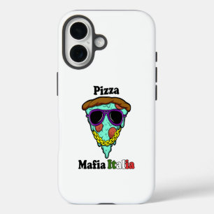 Coque Pour iPhone 16 Pizza Mafia Italia – Gangster Drôle de Tranche de 
