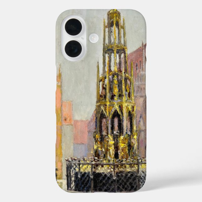 Coques Case-Mate iPhone Place du Marché, Nuremberg, 1928 par Grant Wood (Verso)