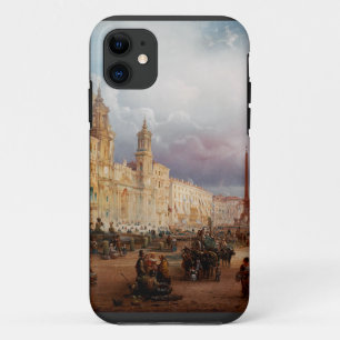 Case-Mate iPhone Case Place Navona Marché de Rome Années 1850 Art