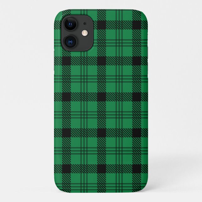 Coques Case-Mate iPhone Places douillettes vertes et noires (Dos)