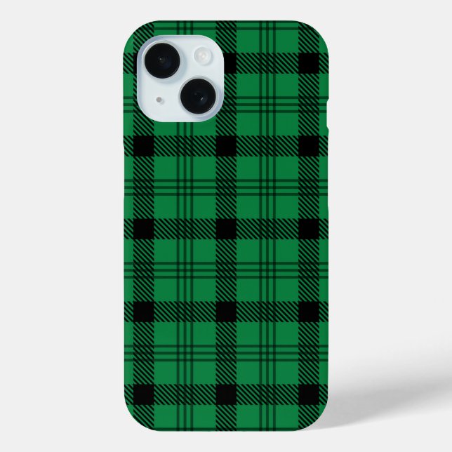 Coques Case-Mate iPhone Places douillettes vertes et noires (Verso)