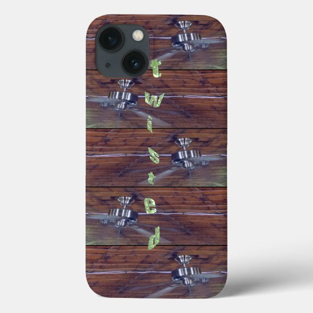 Coques Case-Mate iPhone Plafond en bois, fans de chrome (Verso)