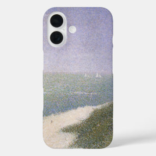 Coques iPhone 16 Plage à Honfleur par Georges Seurat, Art ancien