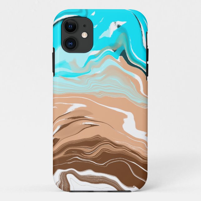 Coques Case-Mate iPhone Plage Abstraite Fluid Art (Dos)