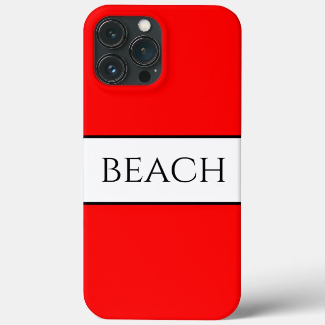 Coques Case-Mate iPhone PLAGE Amusante Bold Bright Red White Summer Strips (Verso)