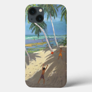 Etui iPhone 13 Plage Barbade 2013 de Clovelly de palmiers