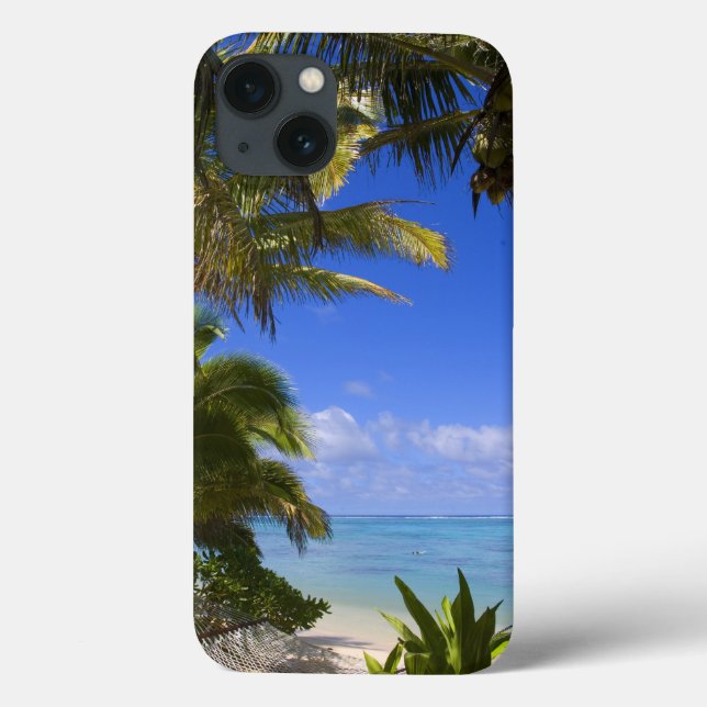 Coques Case-Mate iPhone Plage bordée de palmiers Îles Cook 2 (Verso)
