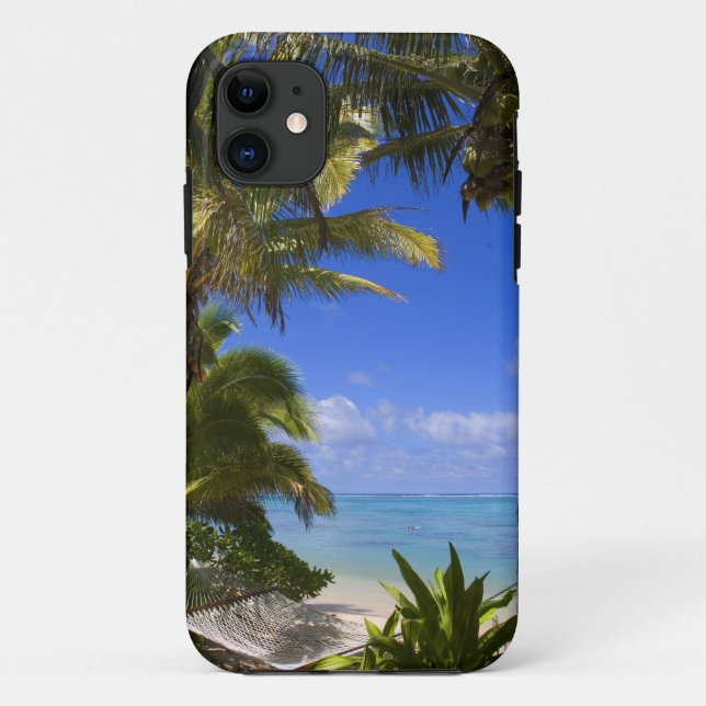 Coques Case-Mate iPhone Plage bordée de palmiers Îles Cook 2 (Dos)