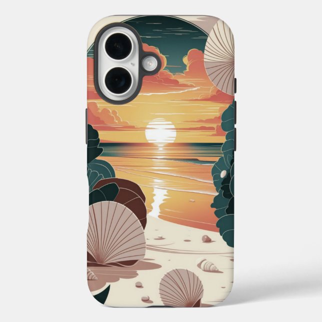 Coques Case-Mate iPhone Plage Coucher de Soleil aux Coquillages (Verso)