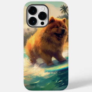 Coque Case-Mate iPhone Plage de Chow Chow Surf Painting