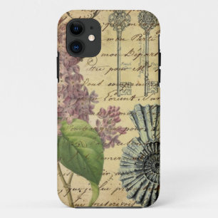 Coques Pour iPhone plage de coquillages lilas vintages