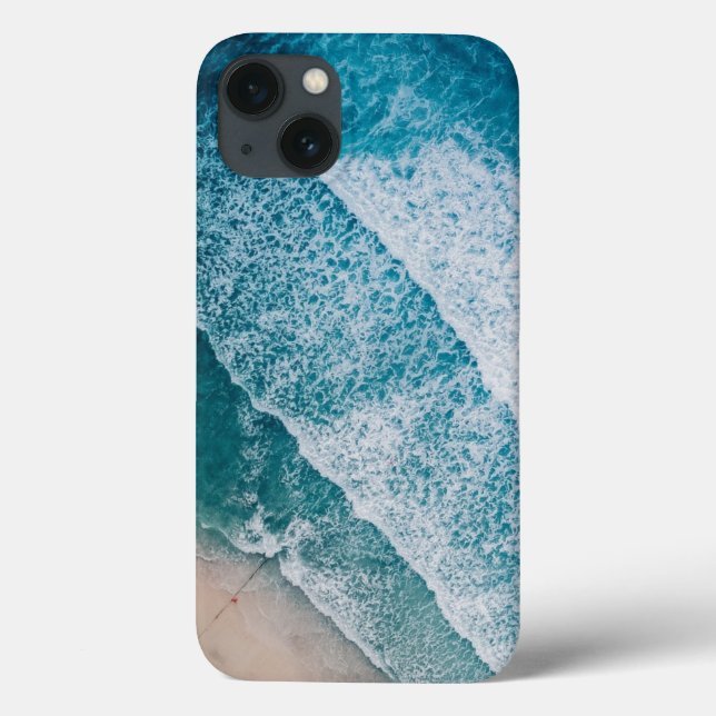 Coques Case-Mate iPhone Plage de sable des vagues de l'océan bleu (Verso)