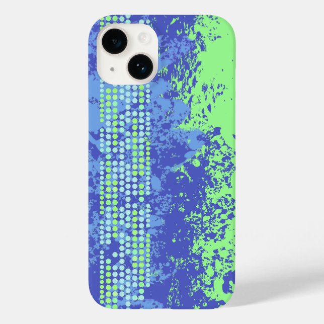 Coques Case-Mate iPhone Plage de surf abstrait bleu vert (Verso)