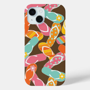 Coque Case-Mate iPhone Plage d'été Tropical Coloré Flip Flops Sandales