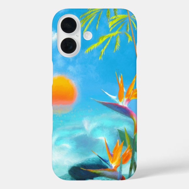 Coques Case-Mate iPhone PLAGE ENSOLEILLÉE Oiseaux du paradis (Verso)