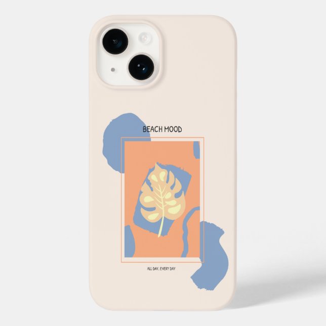 Coques Case-Mate iPhone Plage Humeur Abstrait Feuille tropicale (Verso)