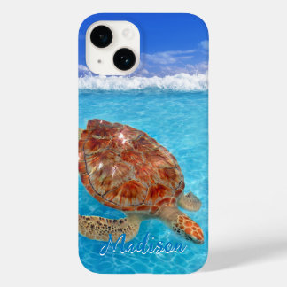 Coque Case-Mate iPhone Plage moderne Blue Turtle