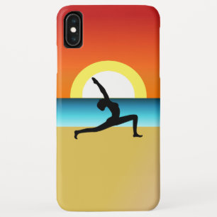 Coque Case-Mate iPhone Plage moderne Yoga Guerrier Pose Silhouette Asana