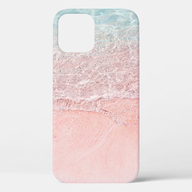 Coques Case-Mate iPhone Plage rose et vague (Verso)