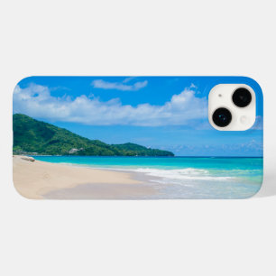 Coque Pour iPhone 14 Plus Plage tropicale, Eau Turquoise, Ciel Bleu