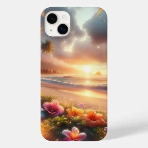 Coque Case-Mate iPhone Plage tropicale enchantée avec Hibiscus magique