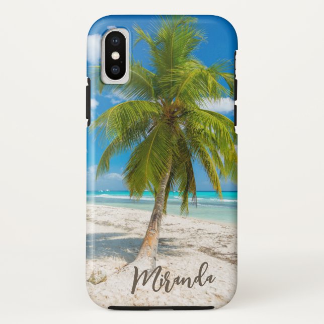 Coques Case-Mate iPhone Plage tropicale palmier personnalisé (Dos)