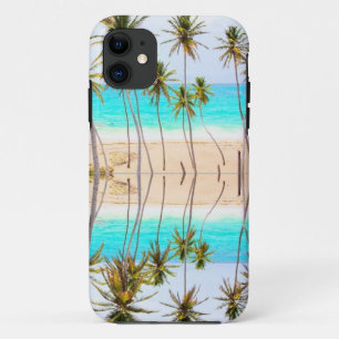 Coque Case-Mate iPhone Plage tropicale Palmiers océaniques avec réflexion