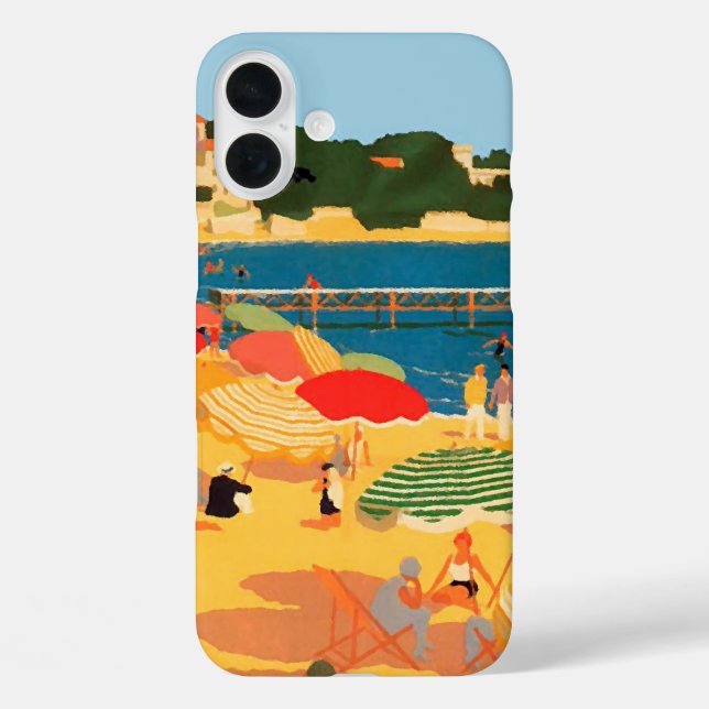 Coques Case-Mate iPhone Plage vintage Côte d'Azur (Verso)